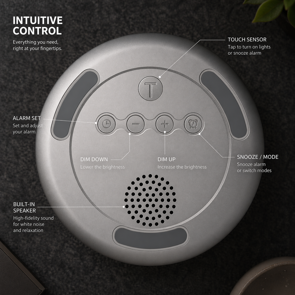 NeuralNook™ Glow Mini | Portable Circadian Wake-Up Light & Mood Lamp