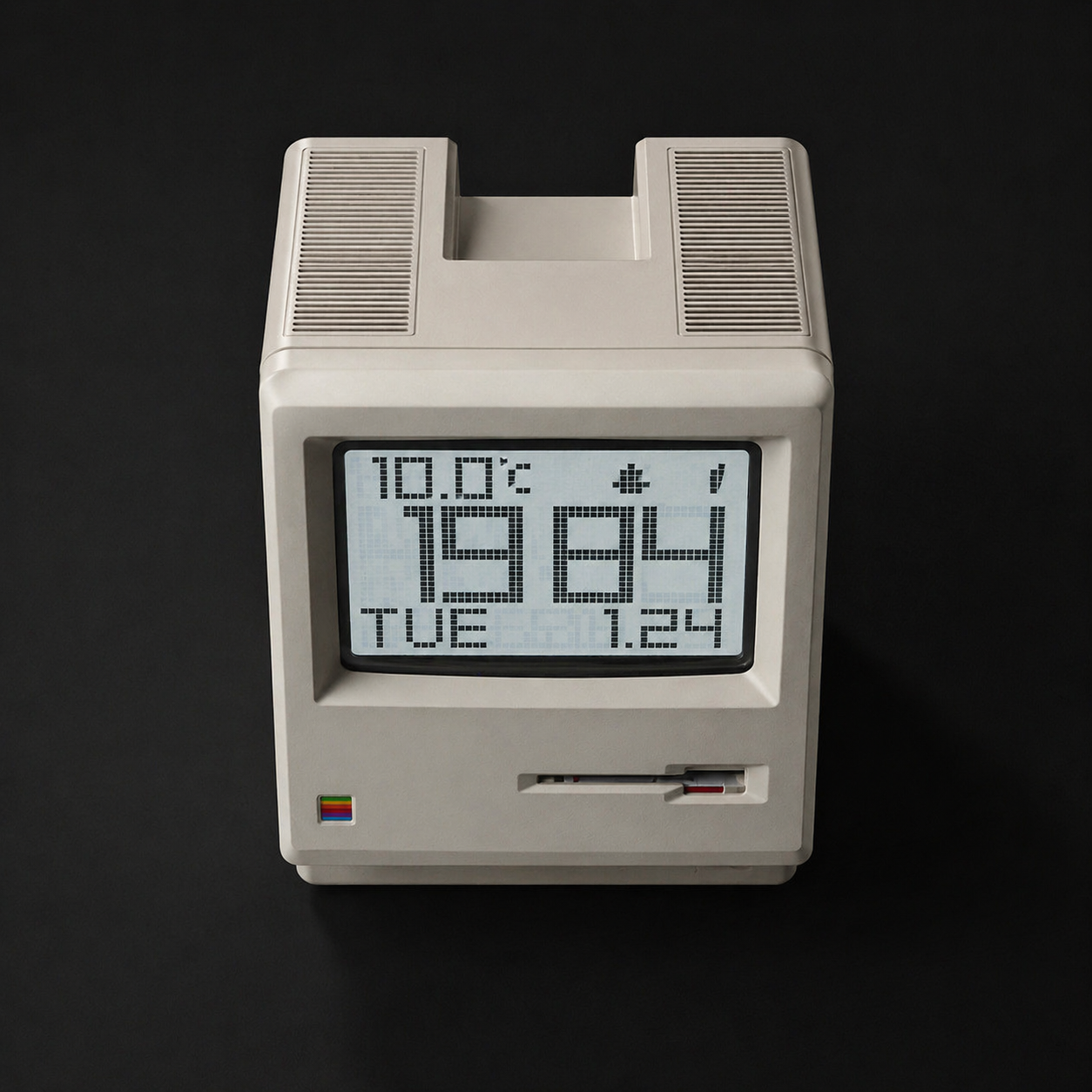 NeuralNook™ Retro-Sync | Classic Macintosh-Inspired Desktop Rhythm Clock
