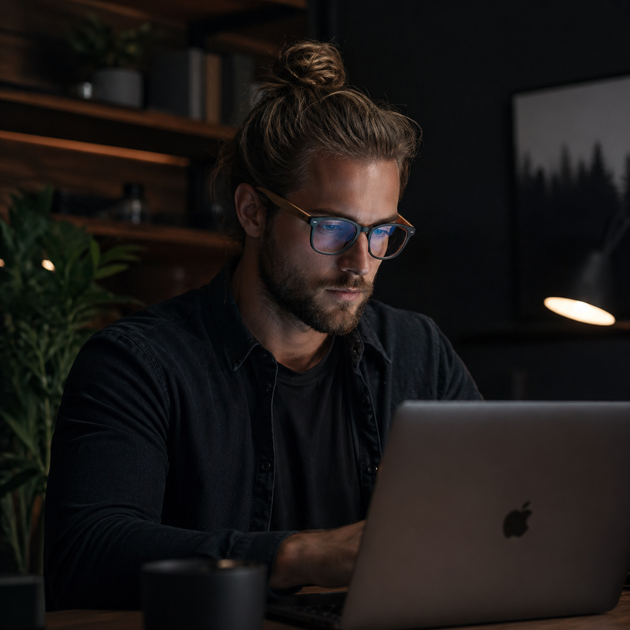 NeuralNook™ Bio-Shield | Handcrafted Bamboo Anti-Blue Light Glasses