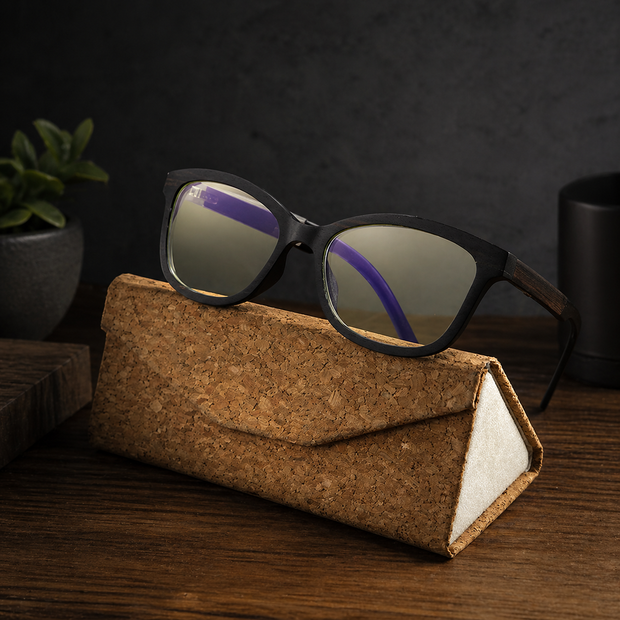 NeuralNook™ Bio-Shield | Handcrafted Bamboo Anti-Blue Light Glasses