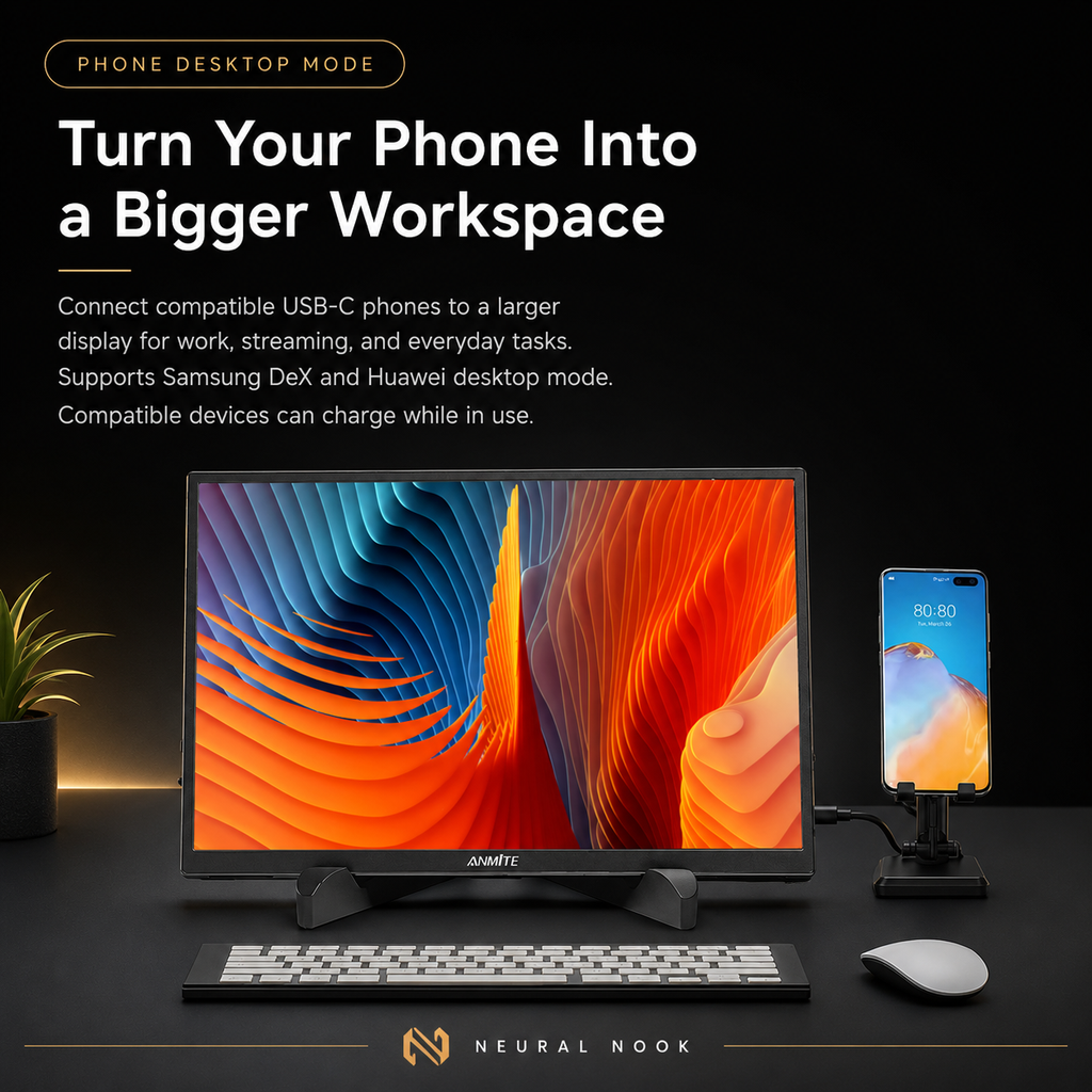 NeuralNook™ Vision-Sync | 10.5" Ultra-Portable IPS Productivity Hub
