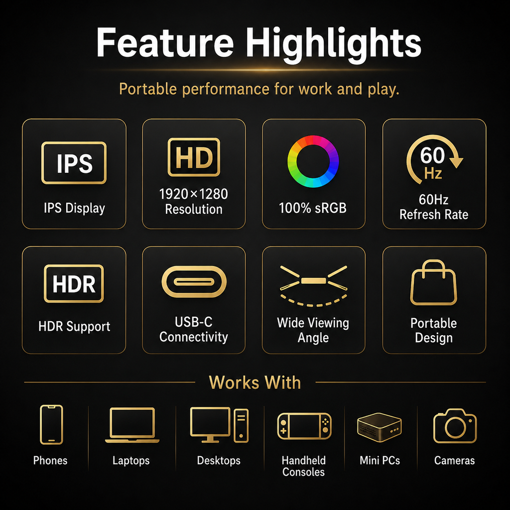 NeuralNook™ Vision-Sync | 10.5" Ultra-Portable IPS Productivity Hub