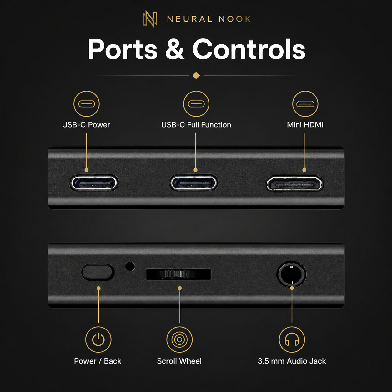 NeuralNook™ Vision-Sync | 10.5" Ultra-Portable IPS Productivity Hub