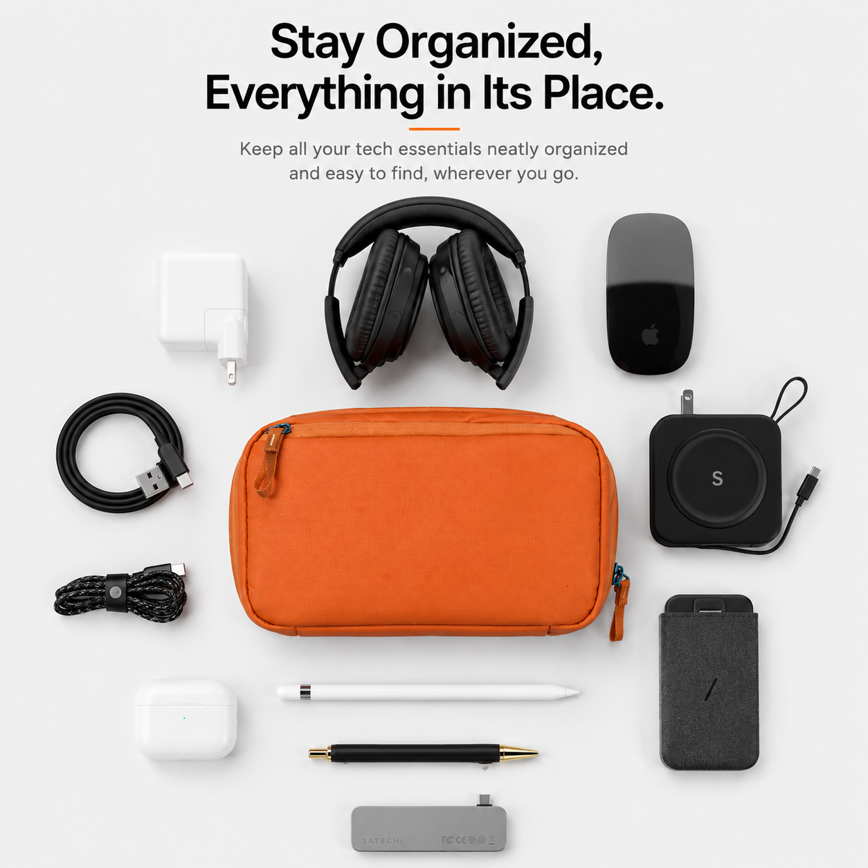 NeuralNook™ Nomad-Sync | Professional Tech-EDC Organizer & Multi-Layer Hardware