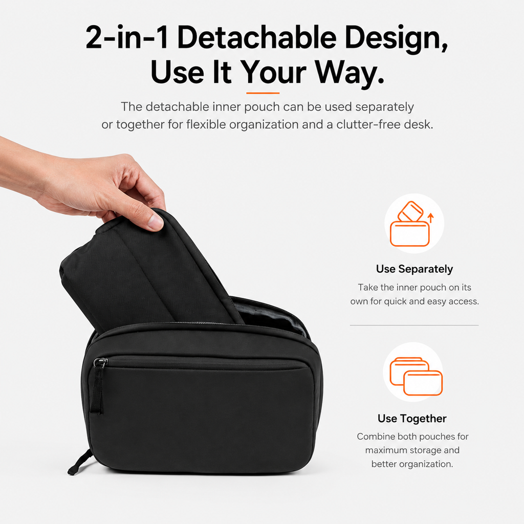 NeuralNook™ Nomad-Sync | Professional Tech-EDC Organizer & Multi-Layer Hardware