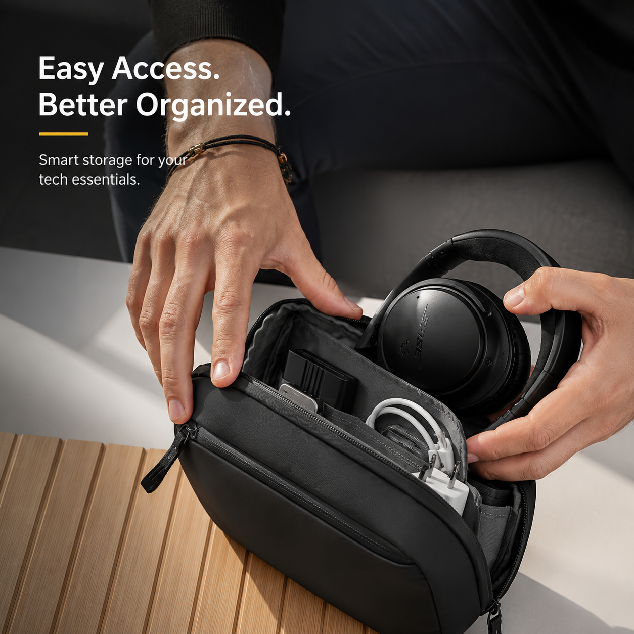 NeuralNook™ Nomad-Sync | Professional Tech-EDC Organizer & Multi-Layer Hardware