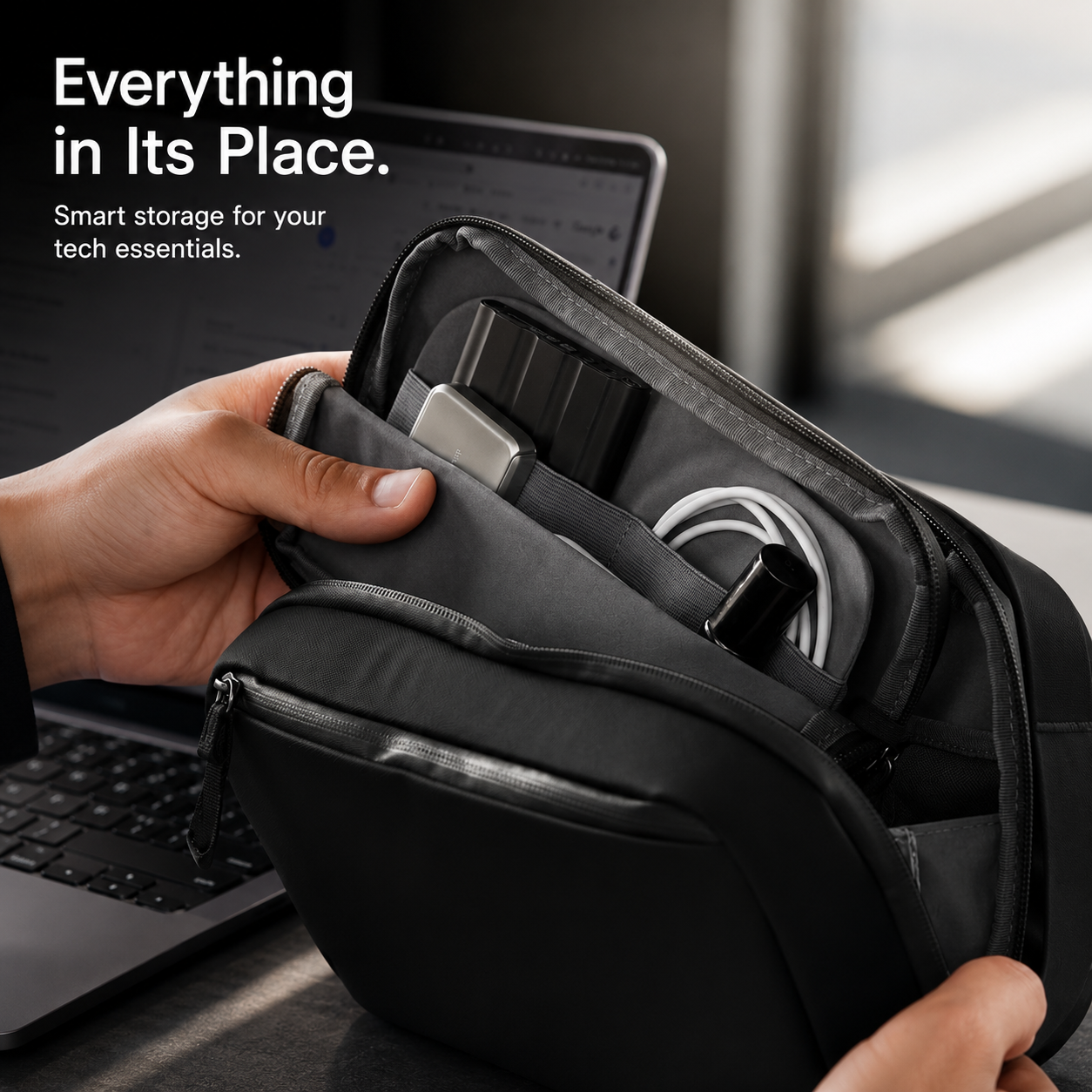 NeuralNook™ Nomad-Sync | Professional Tech-EDC Organizer & Multi-Layer Hardware
