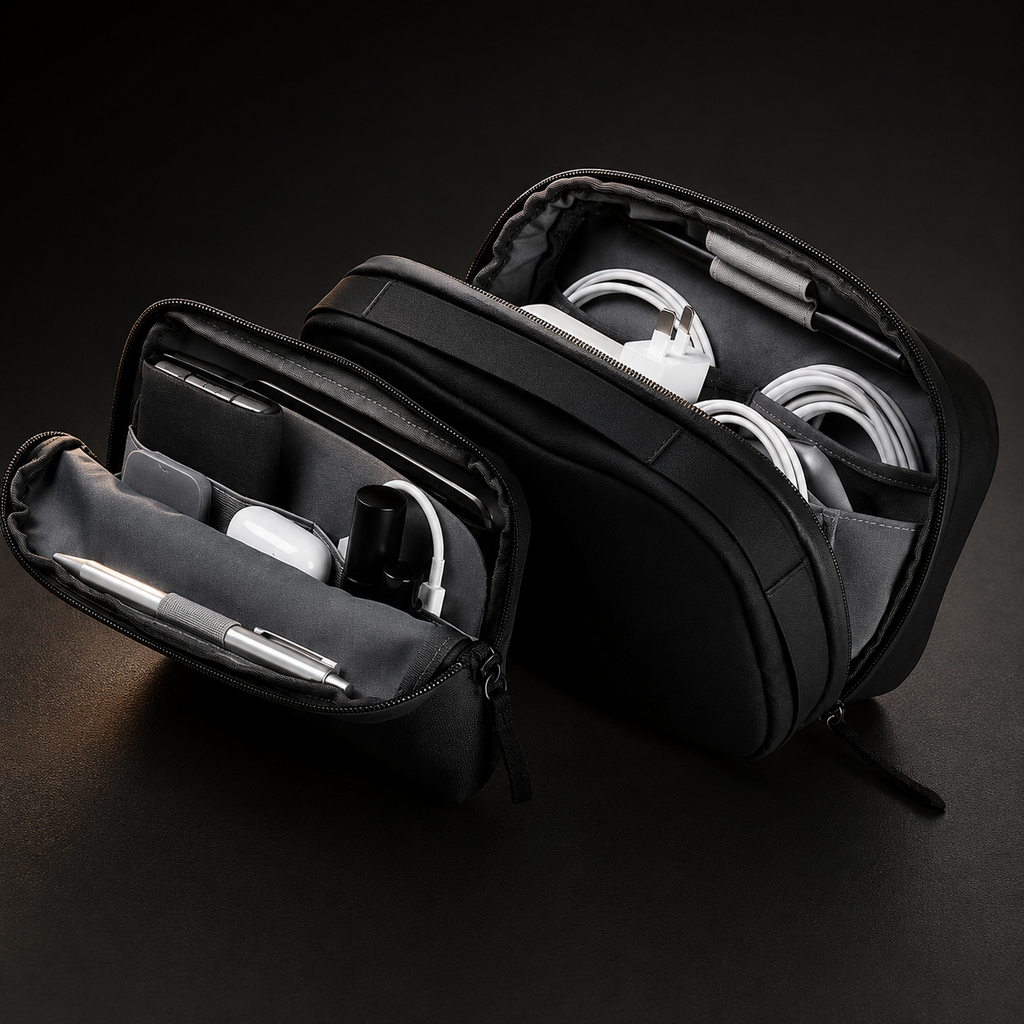 NeuralNook™ Nomad-Sync | Professional Tech-EDC Organizer & Multi-Layer Hardware