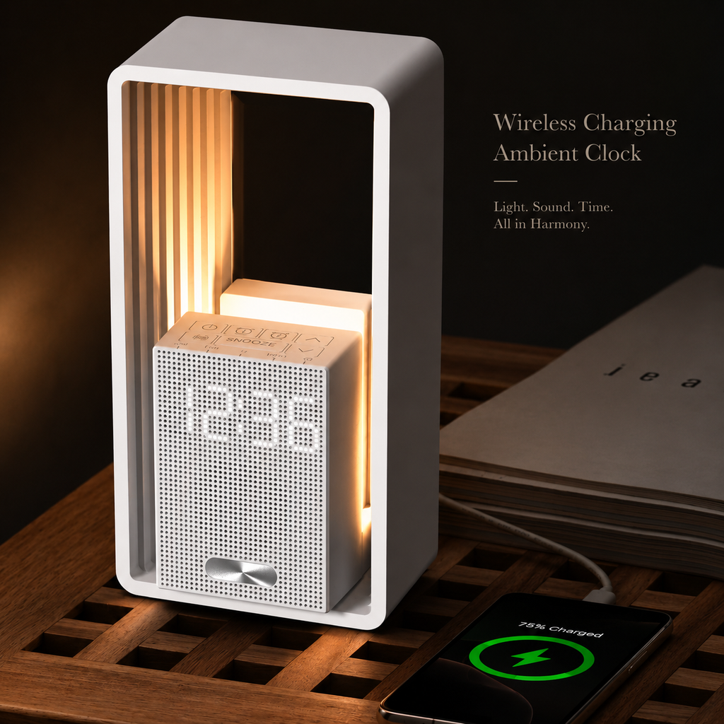 NeuralNook™ Horizon-Sync Hub | 3-in-1 Circadian Sunrise Alarm, Zen Soundscape & Bio-Sync Lamp