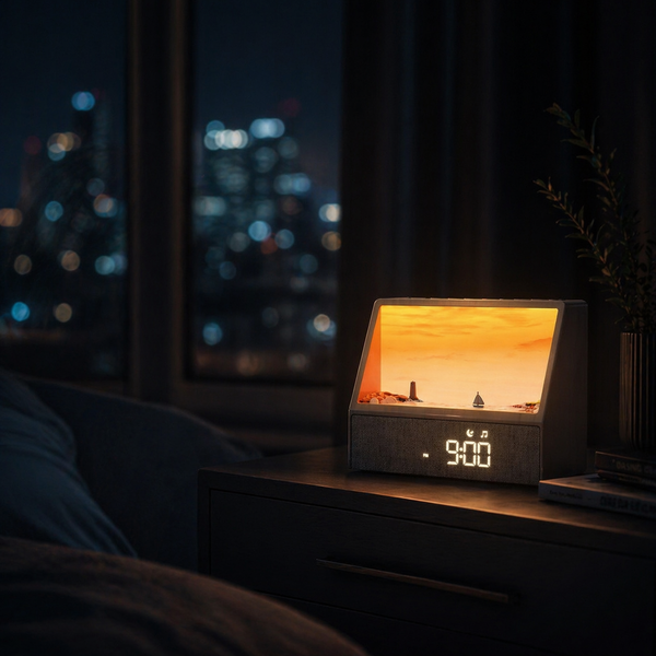NeuralNook™ Horizon Bio-Sync Hub | Sunrise Alarm Clock with 24 Zen Soundscapes & Hi-Fi Bluetooth Speaker
