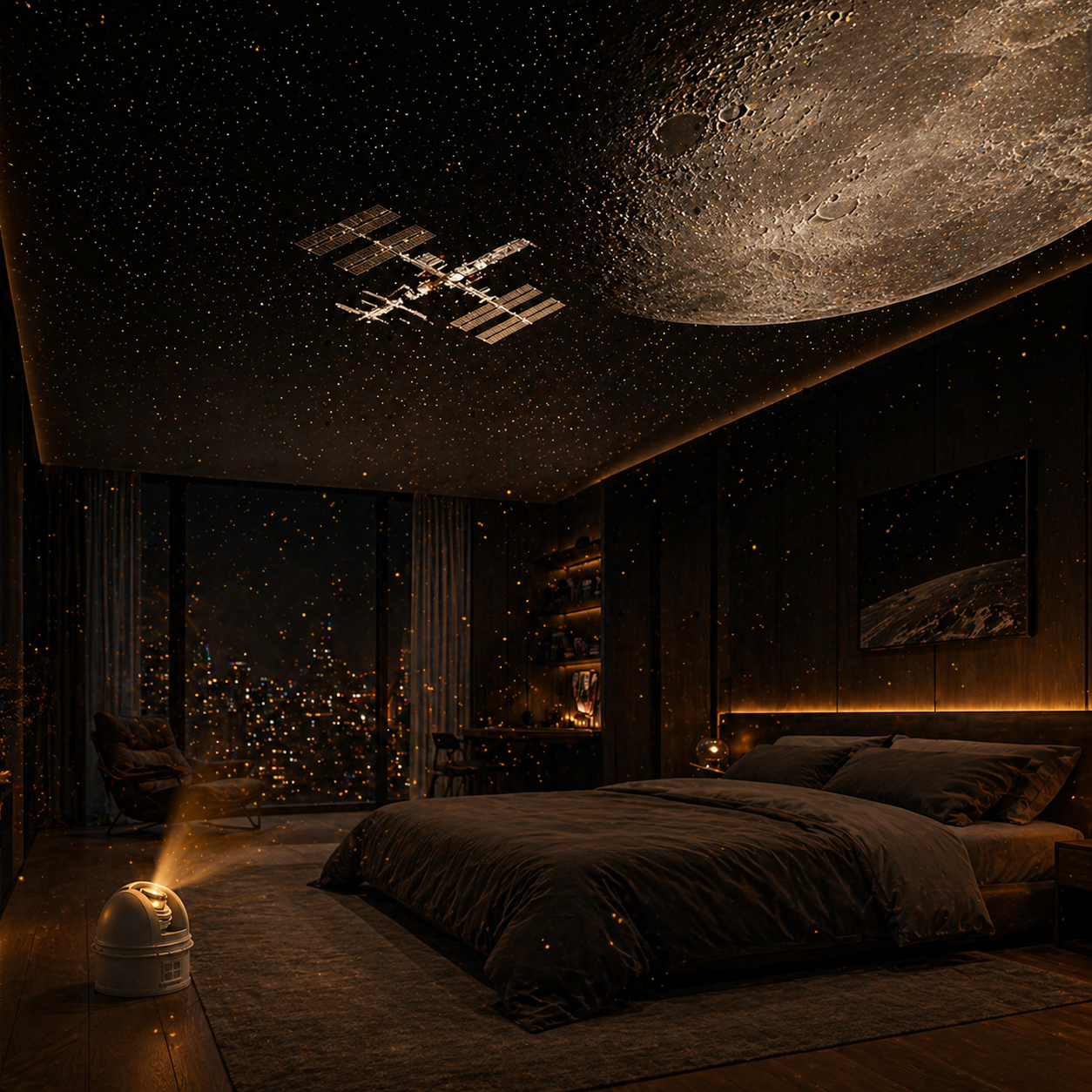 NeuralNook™ Nebula Voyager | Immersive Galaxy Projector & Hi-Fi Bio-Sync Speaker