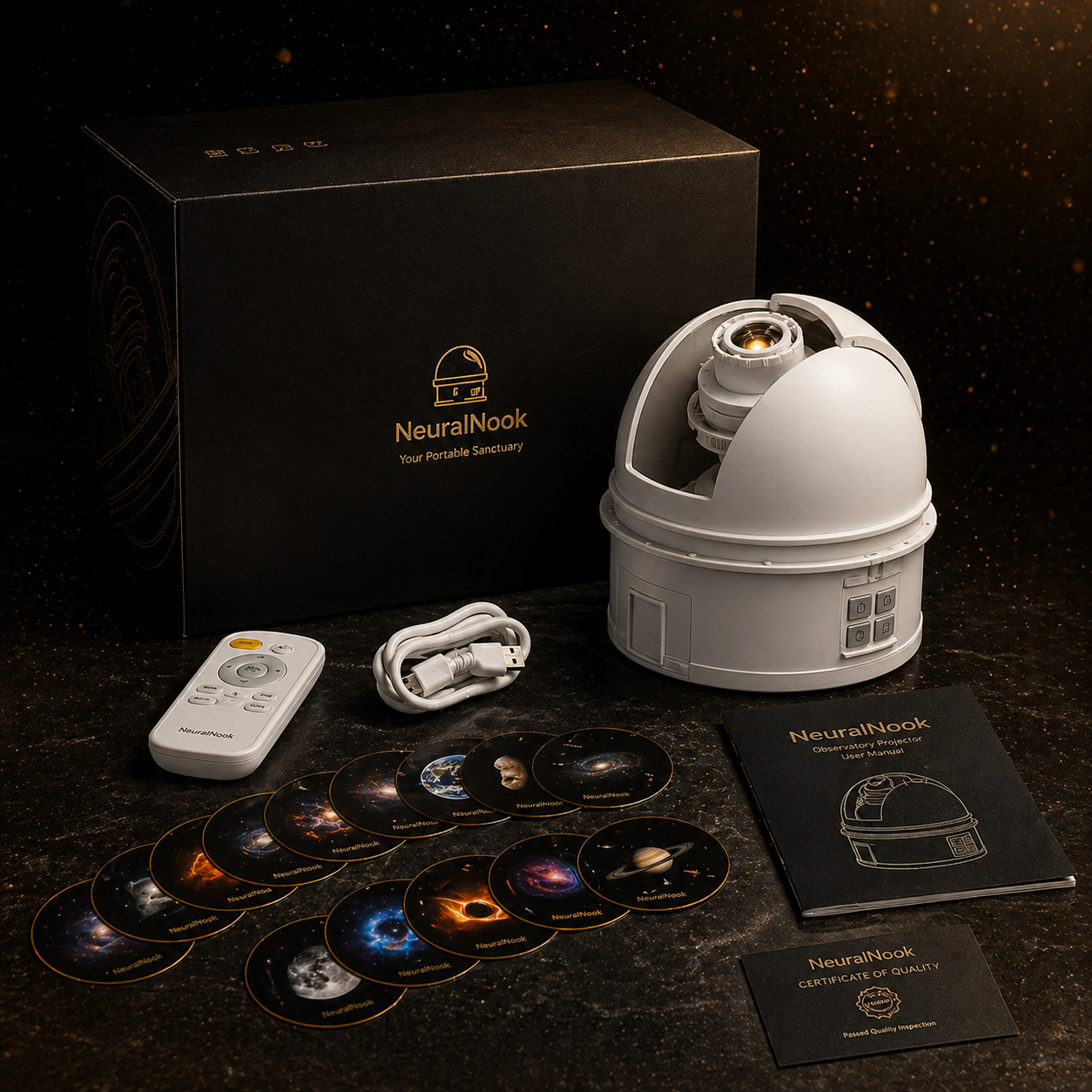 NeuralNook™ Nebula Voyager | Immersive Galaxy Projector & Hi-Fi Bio-Sync Speaker
